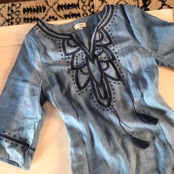 Umgee chambray tunic dress - Picture 2 of 5